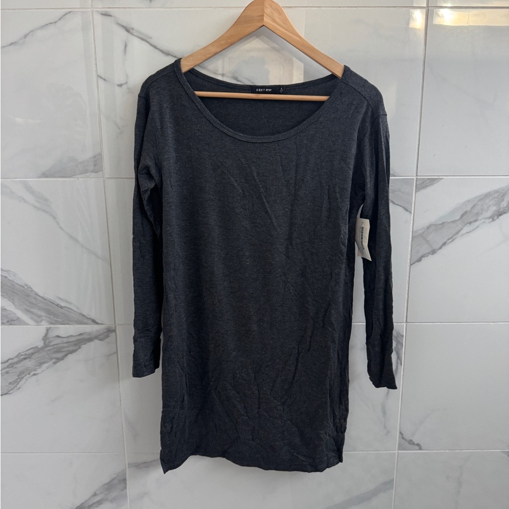 🫧BOGO - NWT Obey Crescent Moon dress - charcoal - size small